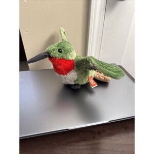 2012 Wild Republic Hummingbird Ruby Throated  8" Plush Stuffed Bird Toy Animal
